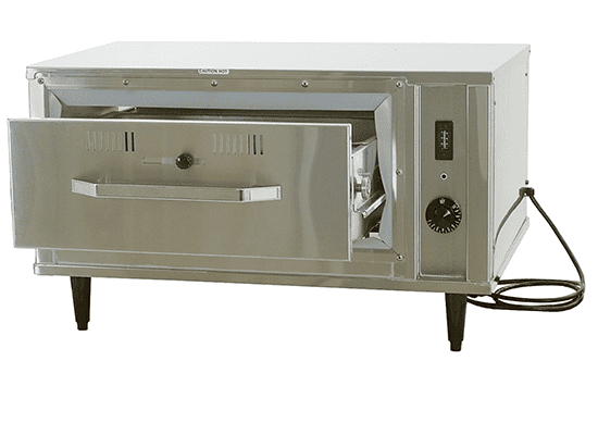 Pass-thru heated drawer with insulated stainless liner for steam table pans