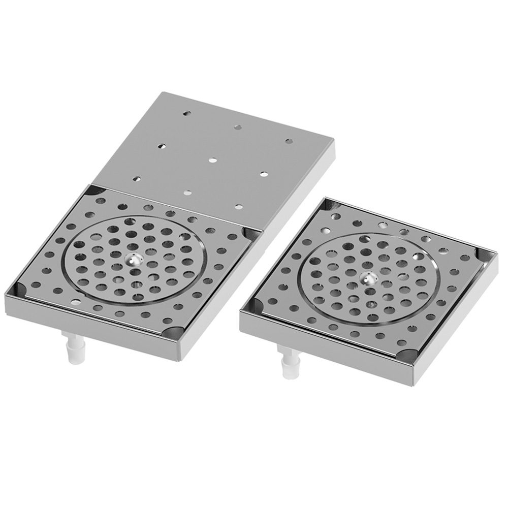 Bar top and underbar glass rinser with stainless actuation disk