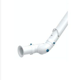 Nederman FX2 100 CHEM exhaust snorkel extraction arm, 4 inch diameter, white corrosion-resistant coating