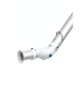Nederman FX2 100 Original exhaust snorkel extraction arm, 4 inch diameter, white anodized aluminum