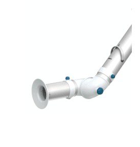 Nederman FX2 75 Original exhaust snorkel extraction arm, 3 inch diameter, white anodized aluminum
