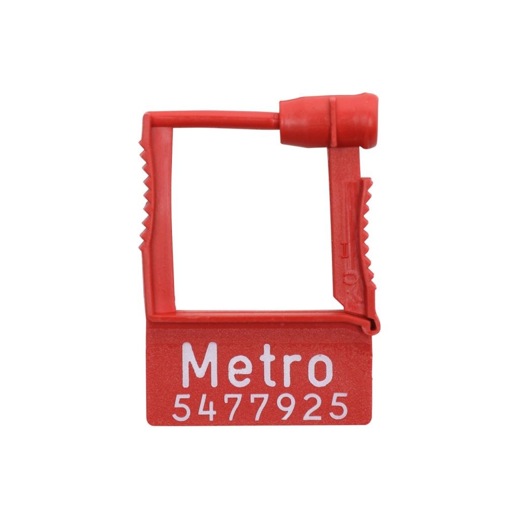 Plastic breakaway security seals for crash cart drawer lock bars