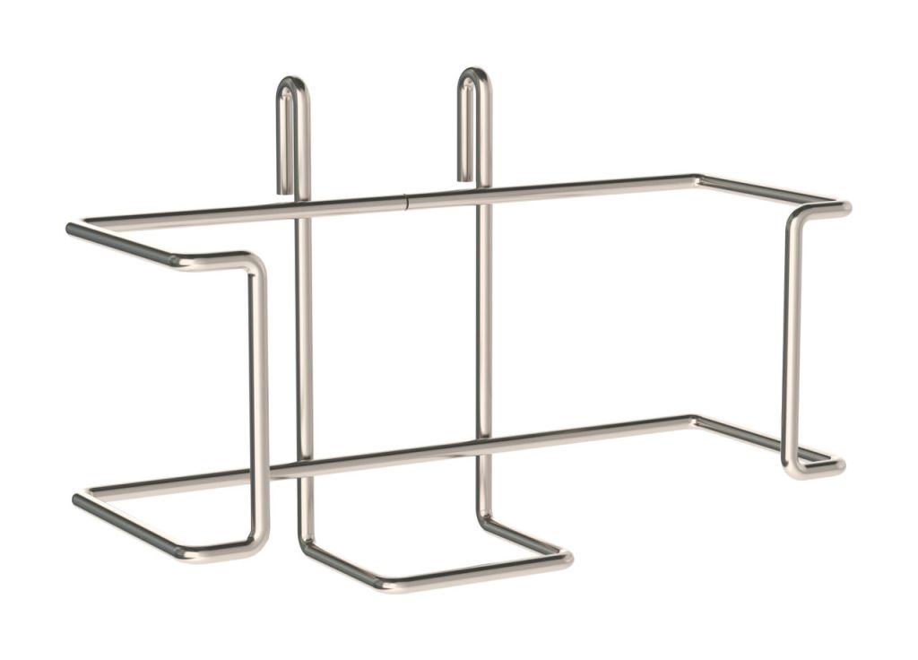 Stainless steel glove box holder for cleanroom gowning and glove storage