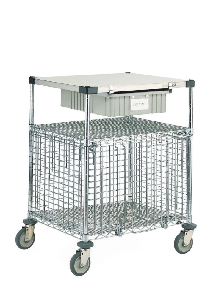 Metro Super Erecta lab security cart