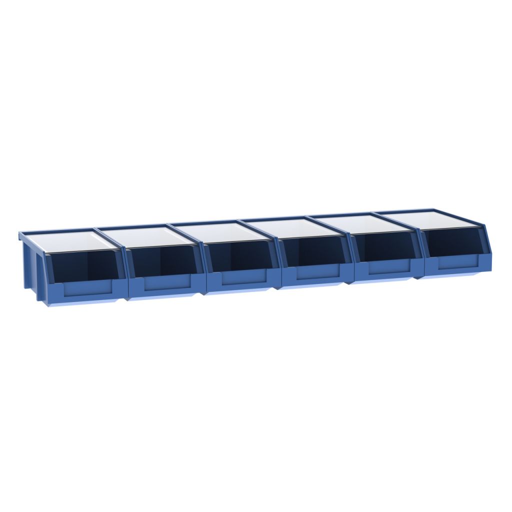 Covered utility bins used for small component and hardware storage on a cart