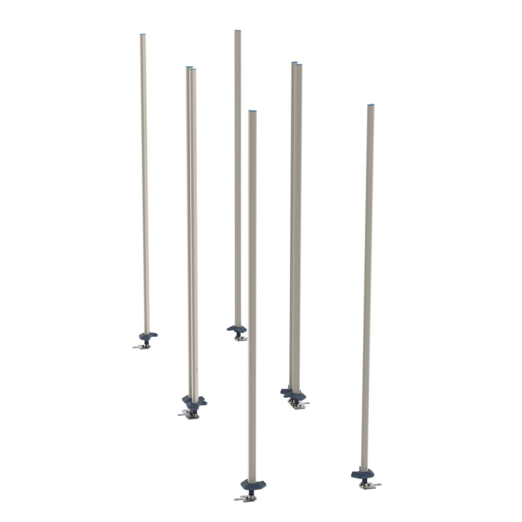Metro qwikTRAK Floor Track Shelving Double Deep Stationary Intermediate Unit Kits for MetroMax Shelving