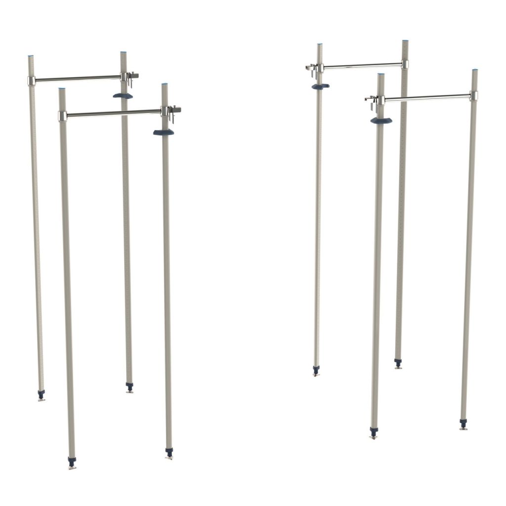 Metro Top-Track Overhead Track Shelving Stationary End Unit Kits for MetroMax Polymer Shelving