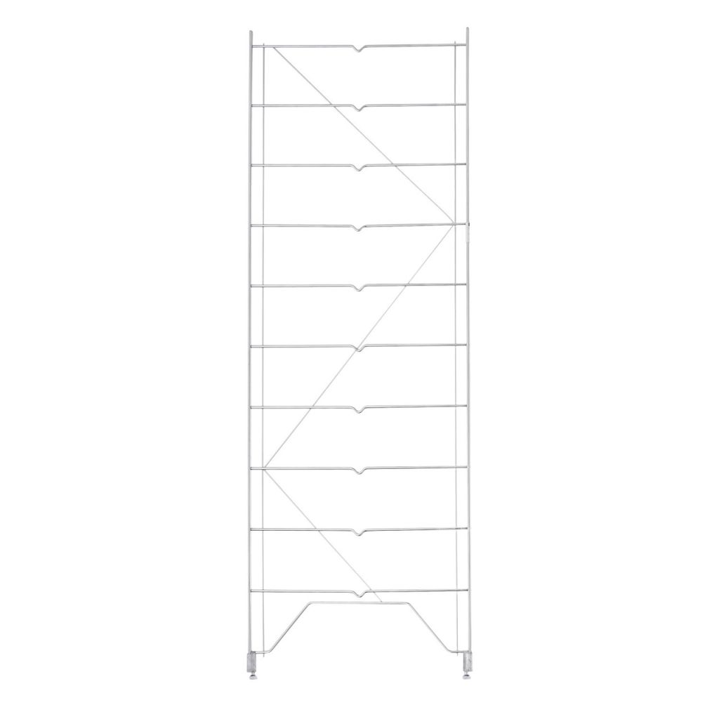 Metro Super Erecta wire shelving posts with numbered one-inch grooves