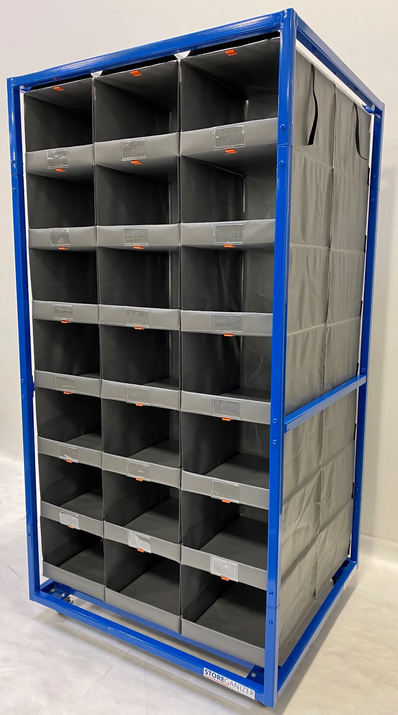 Storeganizer Picking Hive mobile pocket unit on a standard pallet footprint