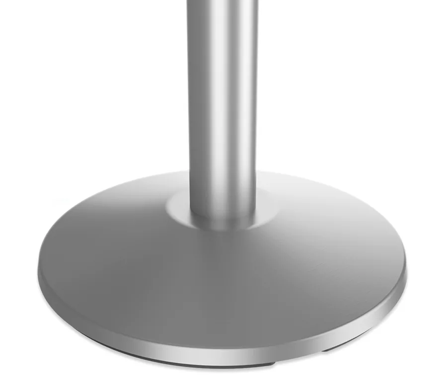 Visiontron portable sloped cast iron stanchion base with integrated rubber floor protectors