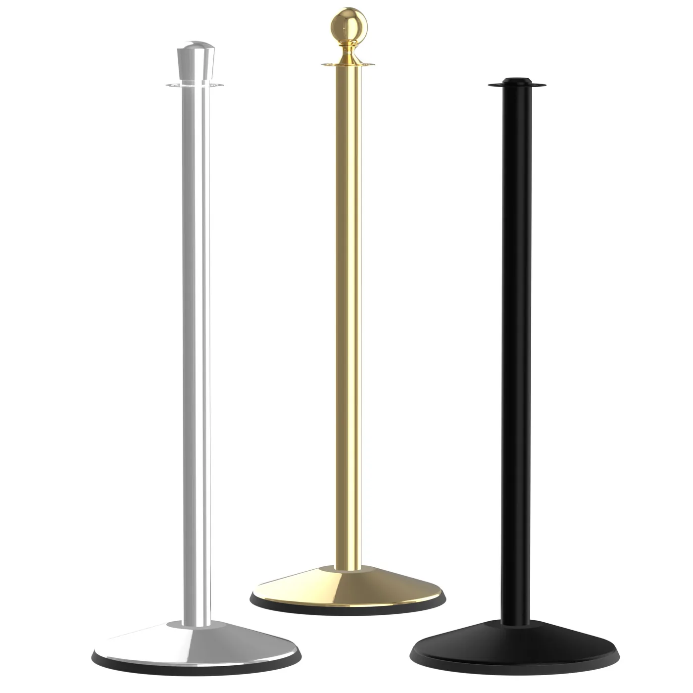 Visiontron PRIME Classic post and rope stanchions with urn, ball and flat tops