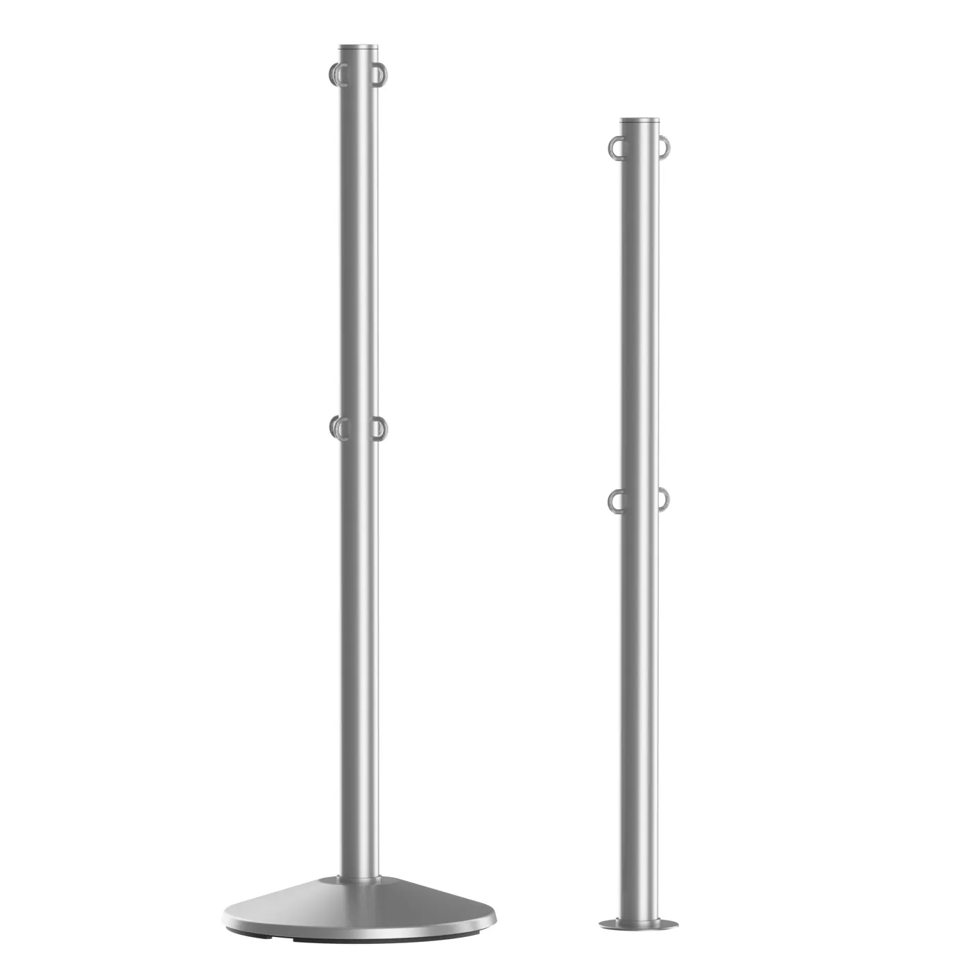 Visiontron stainless steel loop posts for chain barriers in outdoor queues