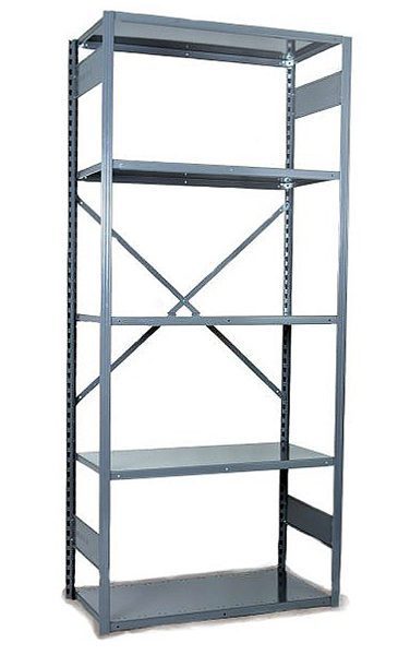 Equipto V-Grip shelving for stockroom inventory