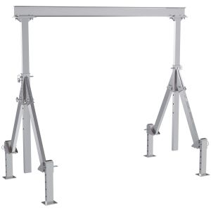 Vestil Adjustable-Height Aluminum Gantry Crane with Leveling Option, 2,000 lb, 10 x 10 ft