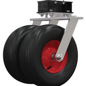 Vestil Pneumatic Rubber Dual Tire 15-1/2 In. x 5-7/8 In. Wheel For Aluminum Adjustable Height Gantry Cranes 1,000 Lb. Capacity