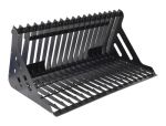 Vestil Steel Low Profile Skid Steer Rock Grader 72 In. Black