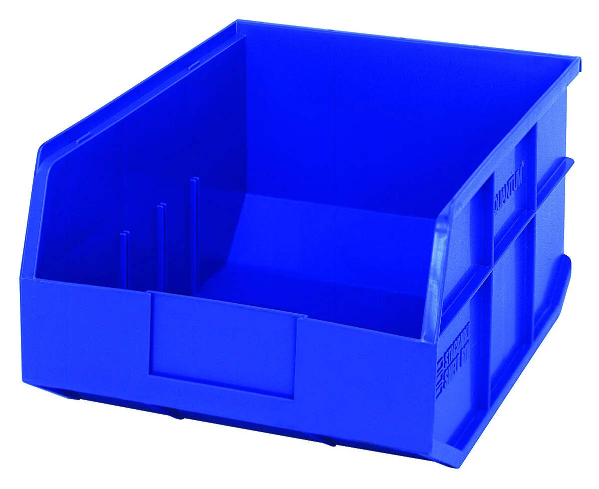 Quantum Stackable Shelf Bin, 14″W X 11″D X 7″H, Autoclavable Up To 250°F, Polypropylene, Blue, Made In USA