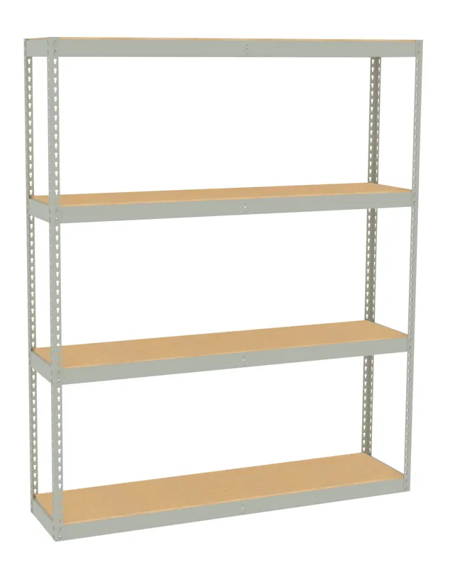 Tennsco 69″W x 15″D x 84″H Record Archive Storage Rack, Light Grey
