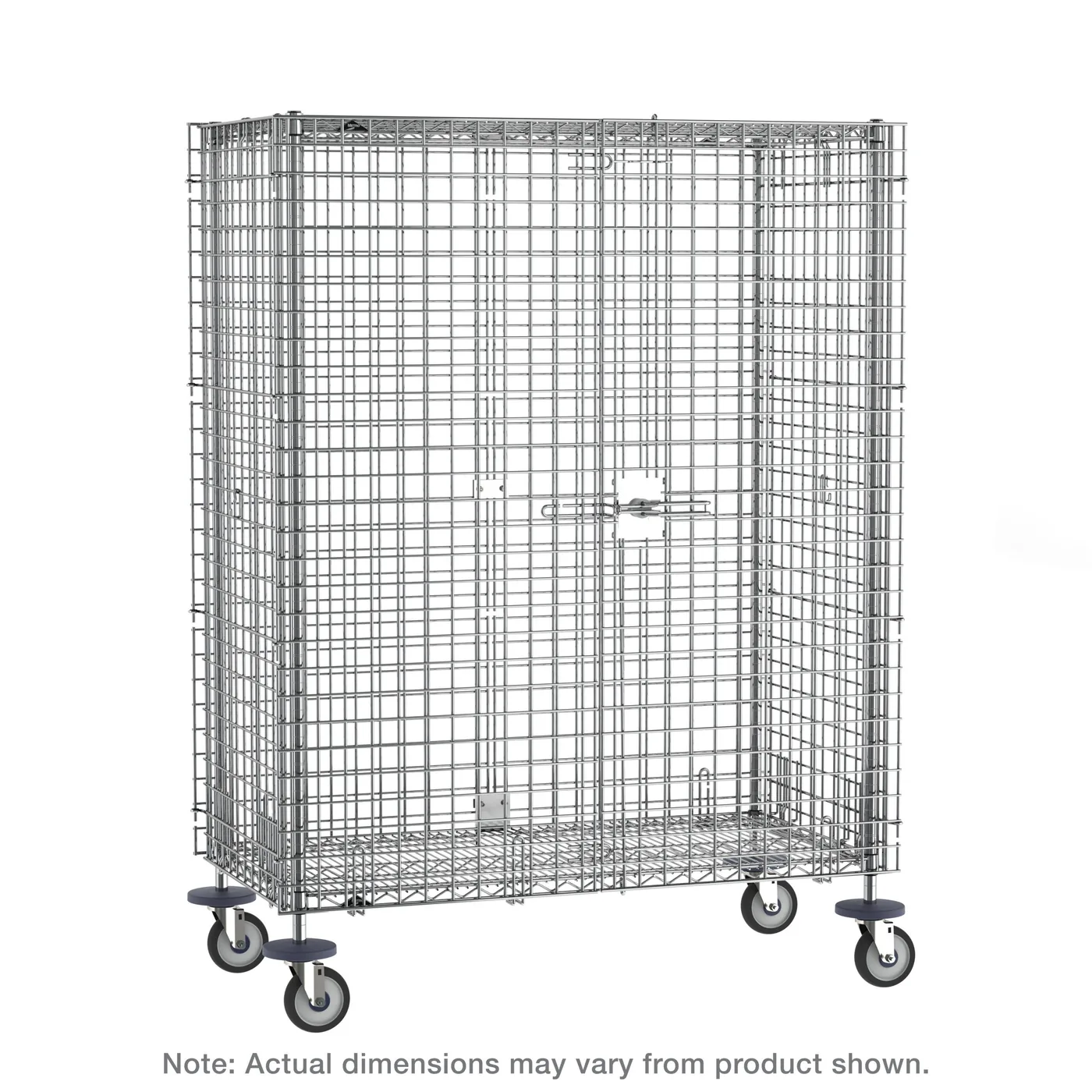 Metro SEC53DC Super Erecta Mobile Security Shelving Unit, Chrome, 27.25″ x 40.75″ x 67.9375″