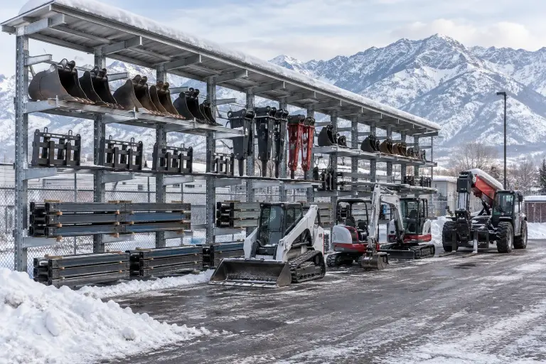 Snow Load Rated Outdoor Rack for Utah Equipment Rental Yards