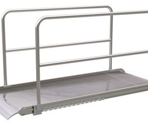 Vestil Alum Walk Ramp Handrail Overlap 96 X 38 In