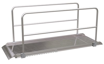 Vestil Alum Walk Ramp Handrail Overlap 108 X 38 In Vestil Alum Walk Ramp Handrail Overlap 108 X 38 In