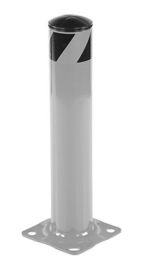Vestil Steel Pipe Safety Bollard 24″X4.5″ Silvr