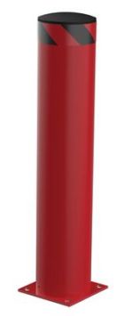 Vestil Steel Pipe Safety Bollard 42″X8.5″ Red