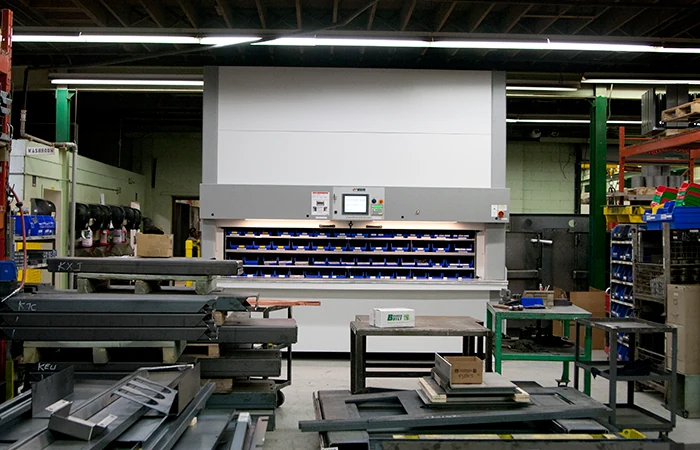 Vidir Pan Carousel vertical carousel installed for federal agency parts and supply storage