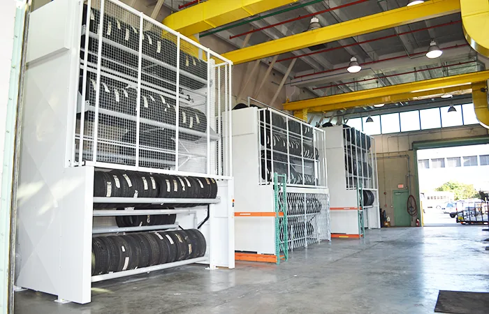 Vidir tire carousel installed in a service center