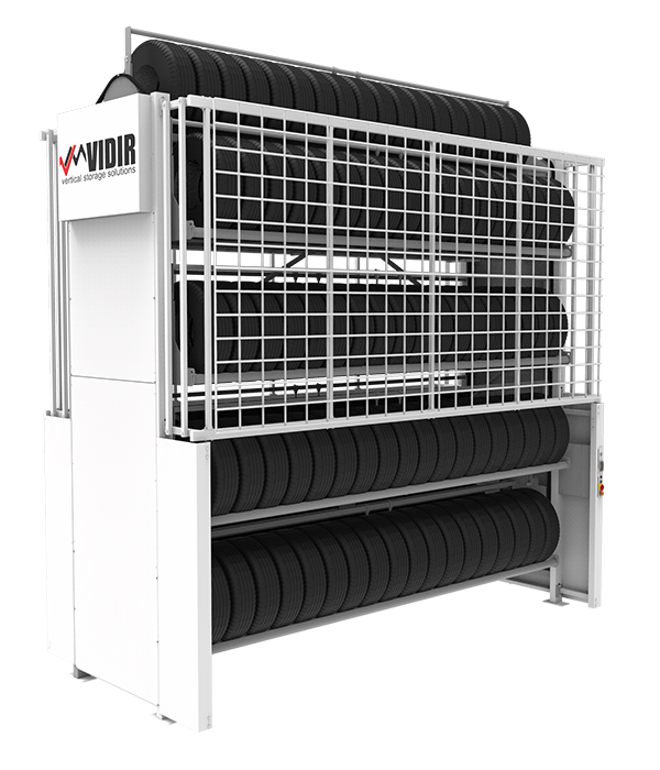 Vidir Tire Carousel motorized vertical tire storage system