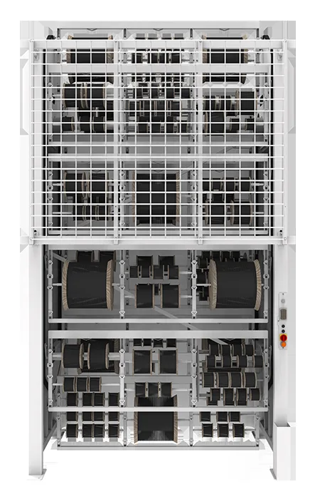 Vidir vertical carousel carrier detail used for aerospace tool and parts accountability