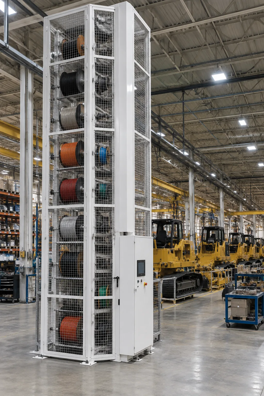 Automated vertical parts carousels