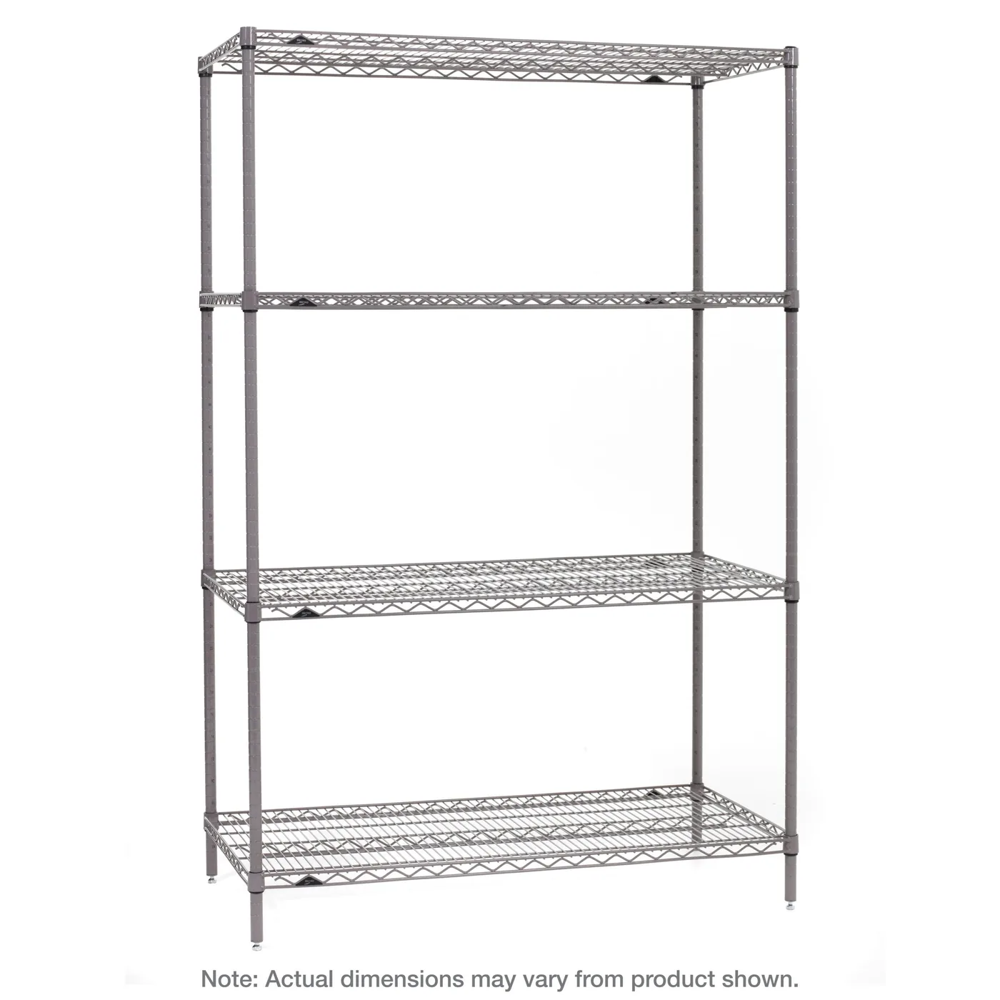 Metro SE-245474K4-S-4 Super Erecta 4-Shelf Industrial Wire Shelving Starter Unit, Metroseal Gray Epoxy, 24" x 54" x 74"