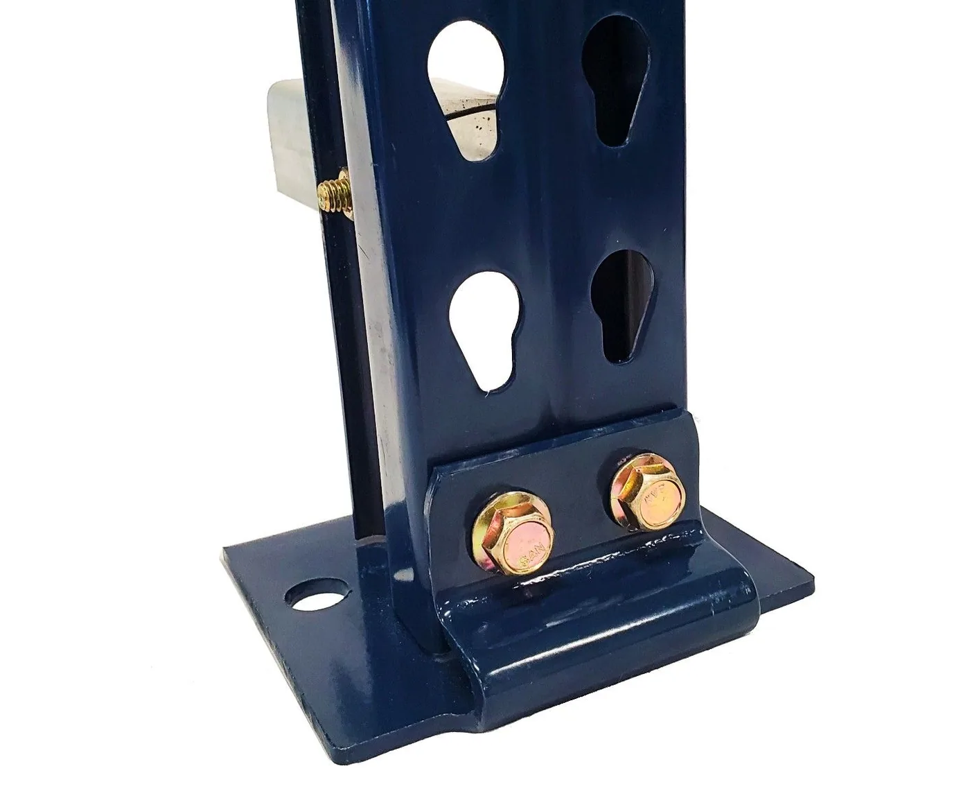 Interlake teardrop upright foot plate with anchor bolt holes