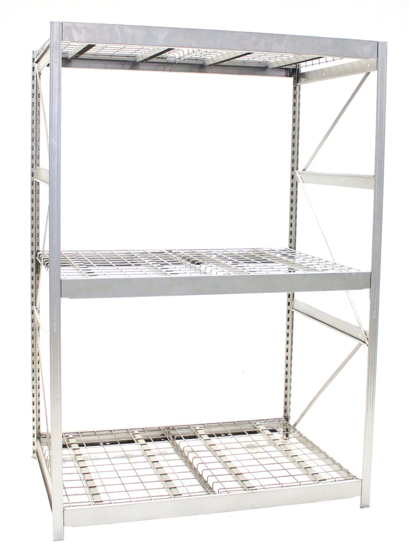 Equipto V-Grip Heavy-Duty Bulk Rack Starter, 4'D x 8'W x 7'H, 3 Levels