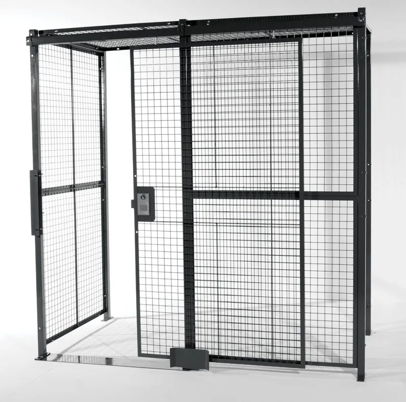 Vestil Sliding Door W/Ceiling Cage 4 Side 10X10 wire mesh security cage kit