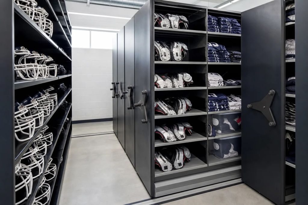 Athletic Equipment Storage Mobile Shelving Utah Schools - athletic equipment storage mobile shelving Utah schools