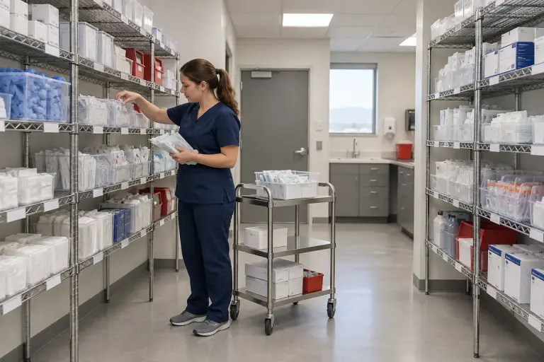 Clinic Supply Room Metro Shelving in Salt Lake City