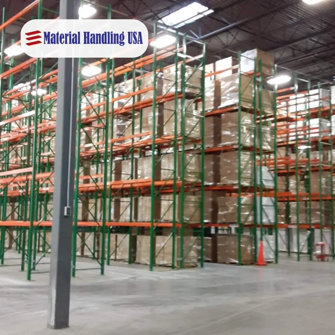Pallet rack aisle loaded with stored inventory in a West Valley City 3PL warehouse