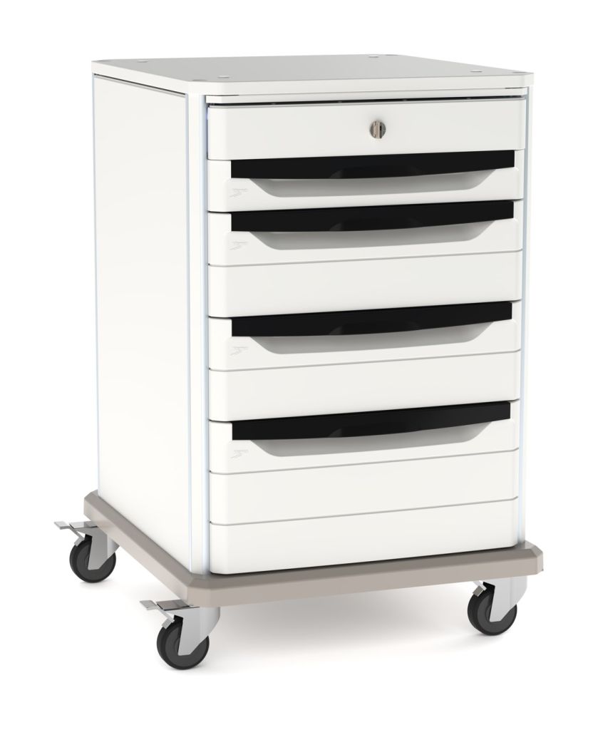 Metro Starsys 34 inch key-locking undercounter storage cart with drawers