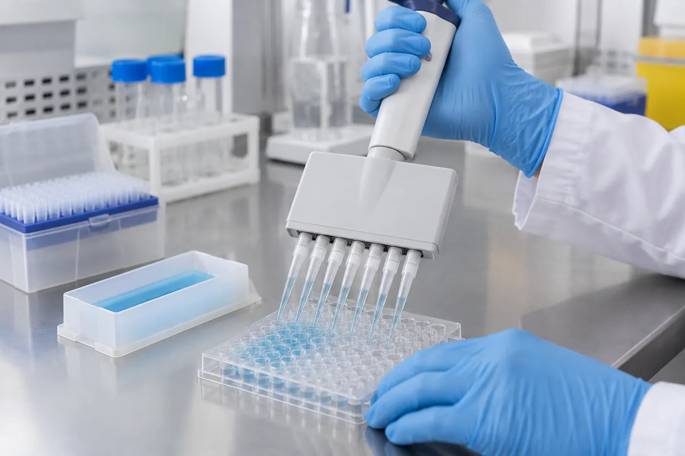 Multichannel pipette loading=