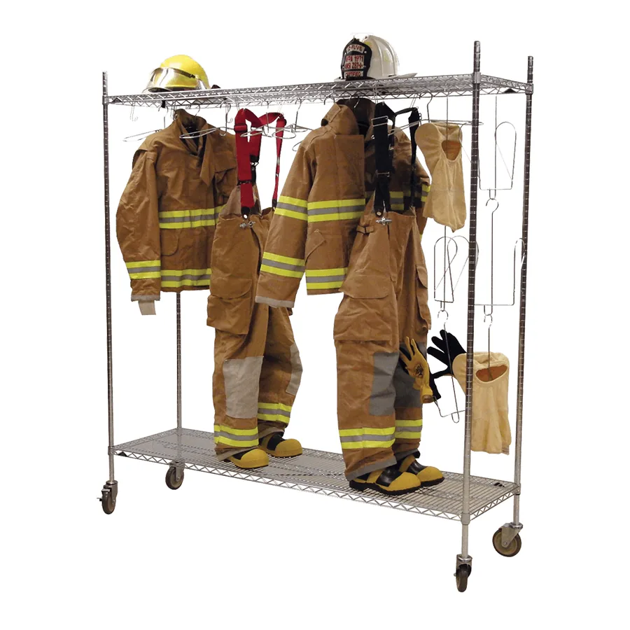 Ready Rack Air Dry Laundry Rack drying complete sets of turnout gear after washing