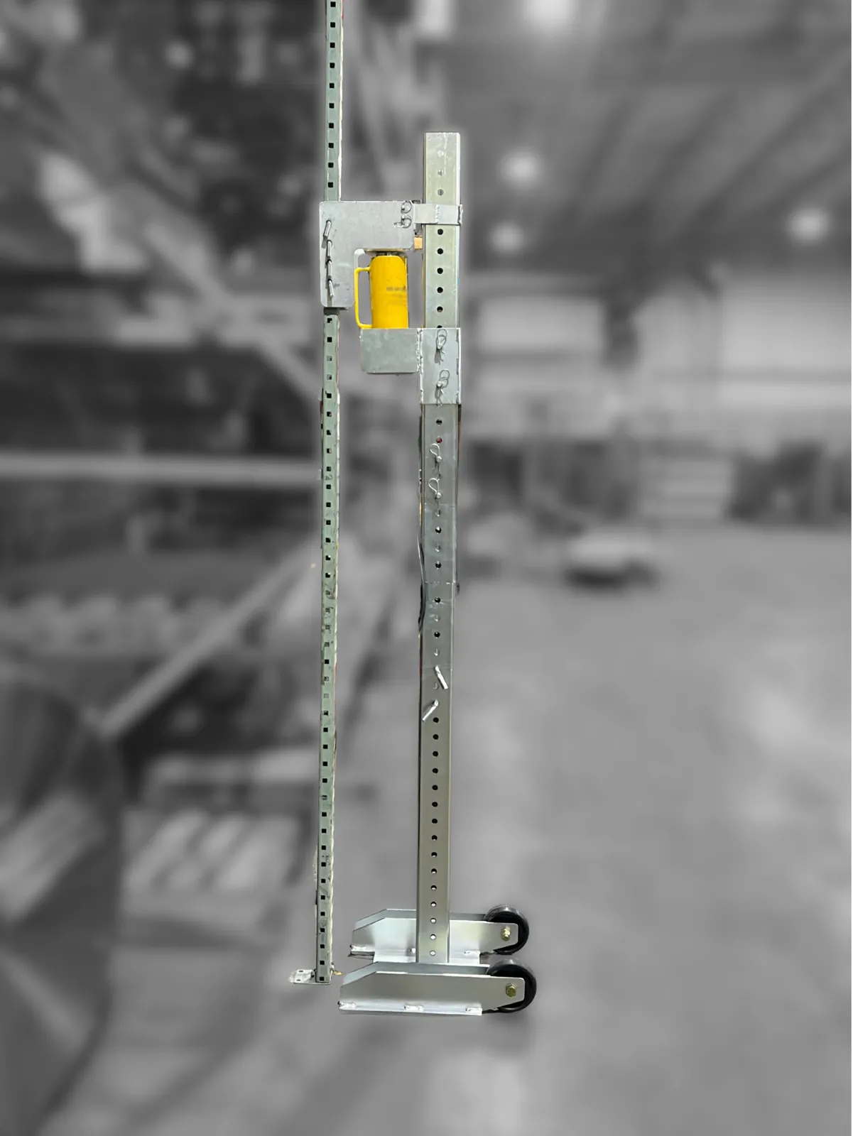 SpaceGuard Centurion Primus Jack modular lifting column for raising a pallet rack upright during repair